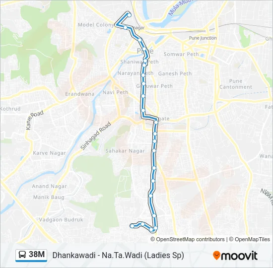 38M Bus Line Map