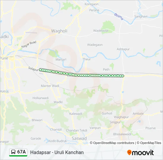 67A Bus Line Map