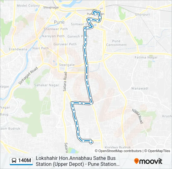 140M Bus Line Map
