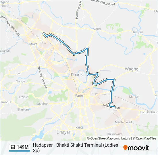 149M Bus Line Map