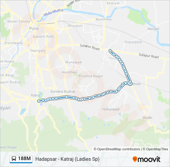188M Bus Line Map