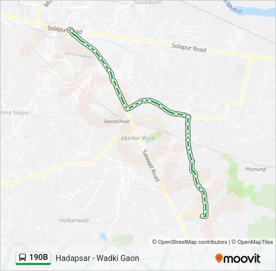 190B Bus Line Map