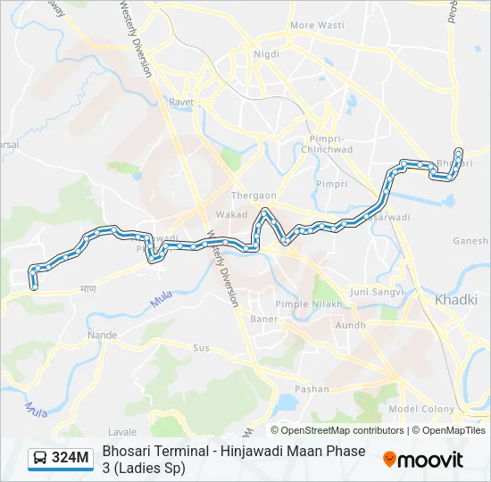 324M Bus Line Map