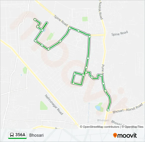 356A Bus Line Map