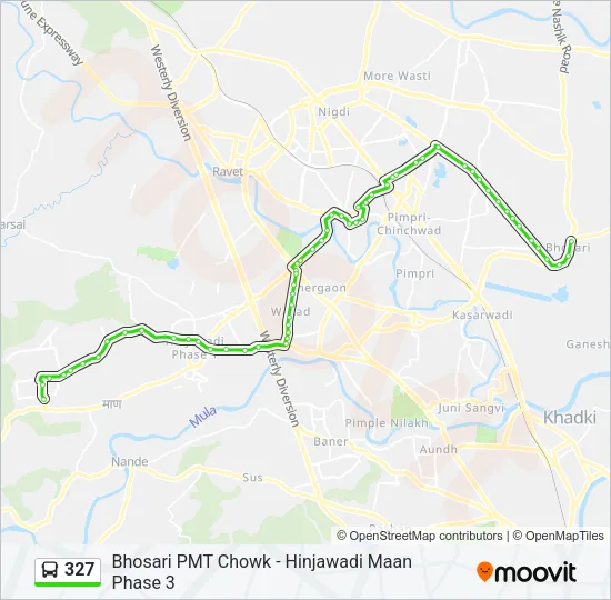 327 Bus Line Map