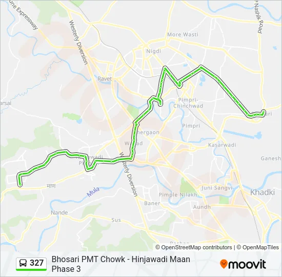 327 Bus Line Map