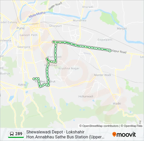289 Bus Line Map