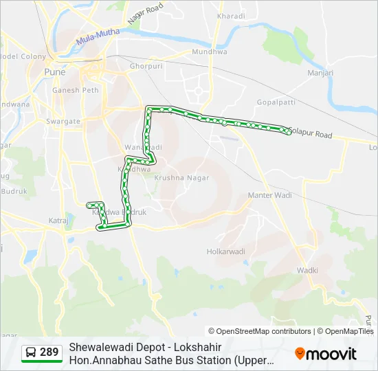 289 Bus Line Map