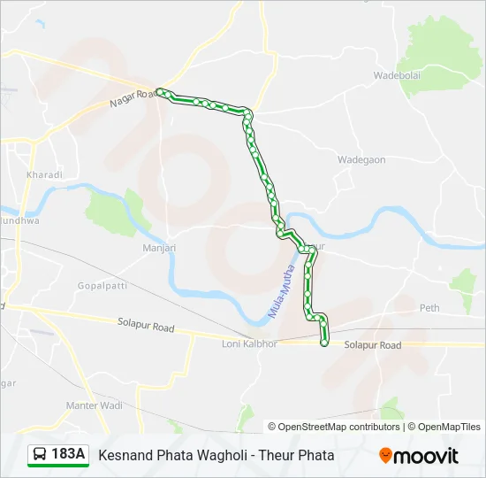183A Bus Line Map