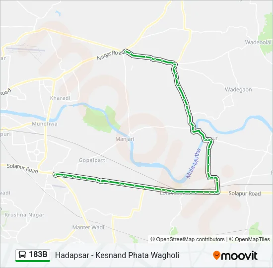 183B Bus Line Map