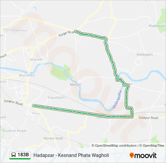 183B Bus Line Map
