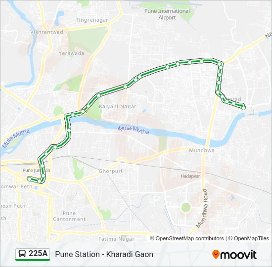 225A Bus Line Map