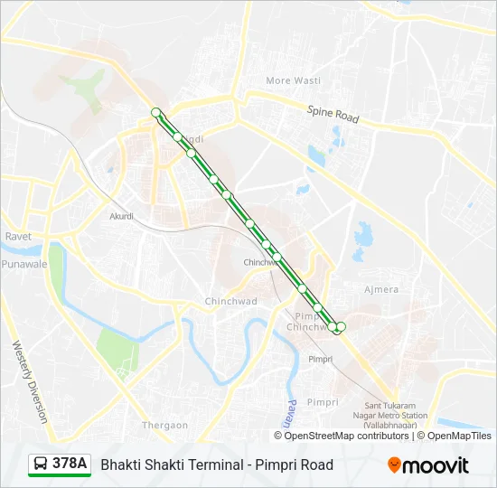378A Bus Line Map