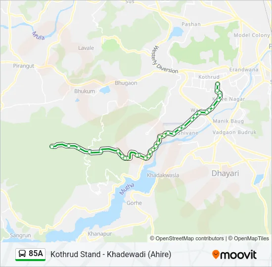 85A Bus Line Map