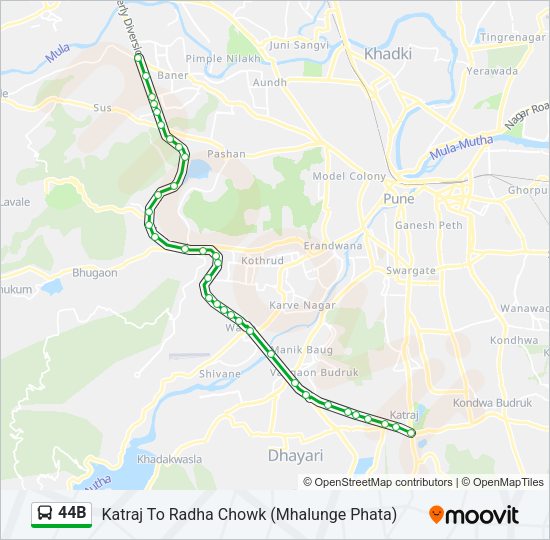 44B Bus Line Map