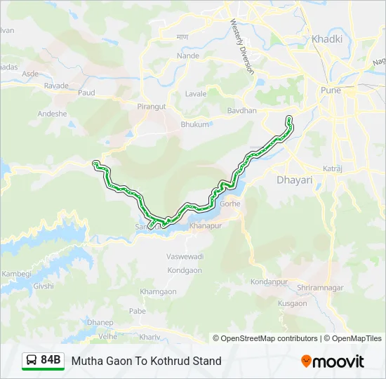 84B Bus Line Map