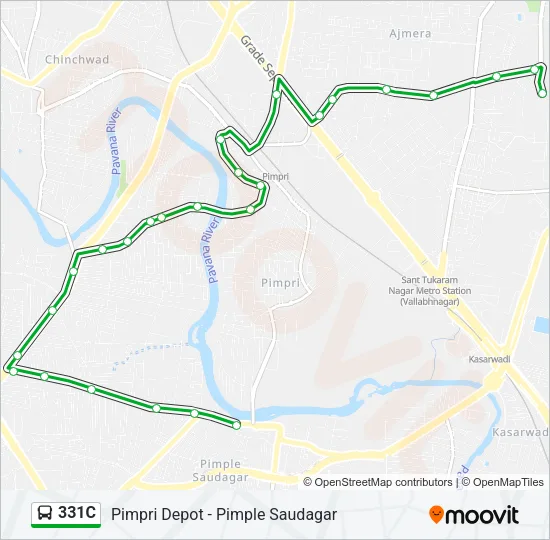 331C Bus Line Map