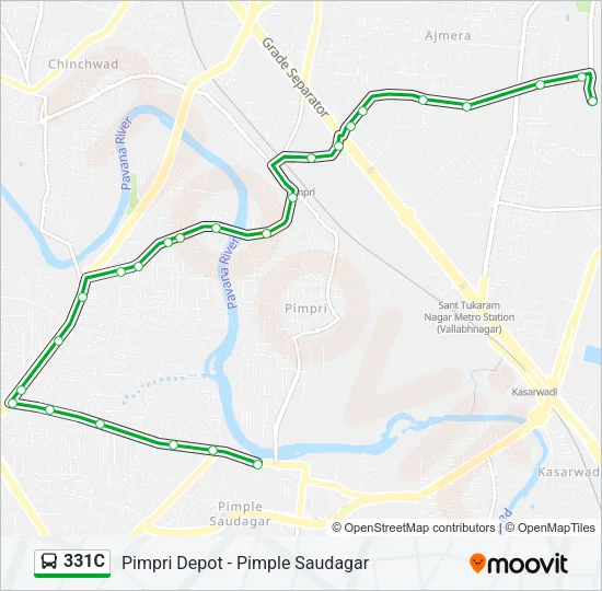 331C Bus Line Map