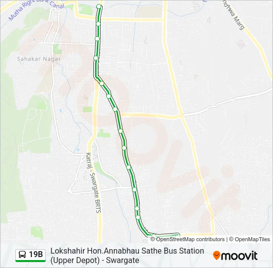 19B Bus Line Map
