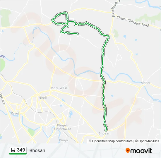349 Bus Line Map