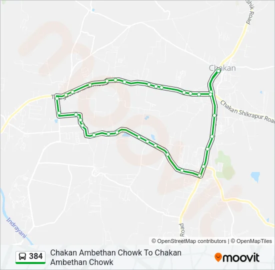 384 Bus Line Map