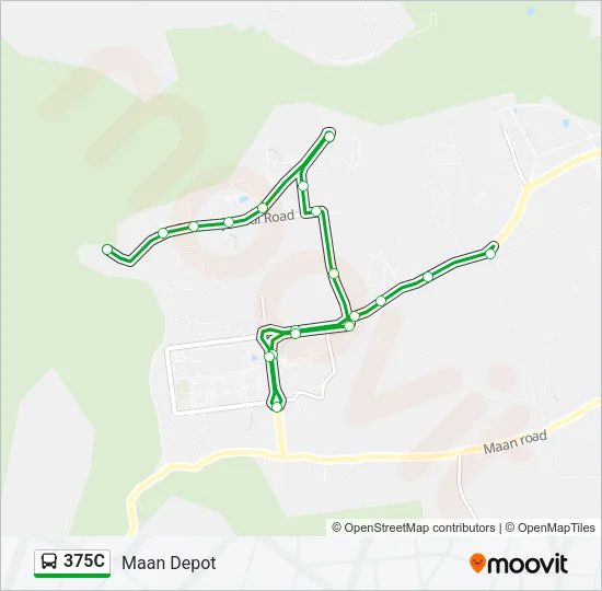 375C Bus Line Map