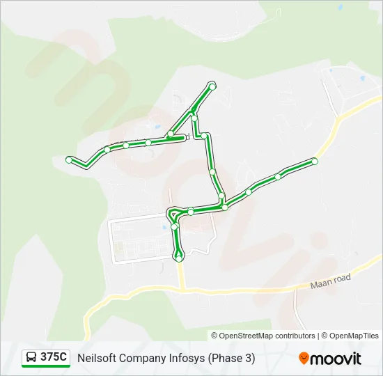 375C Bus Line Map