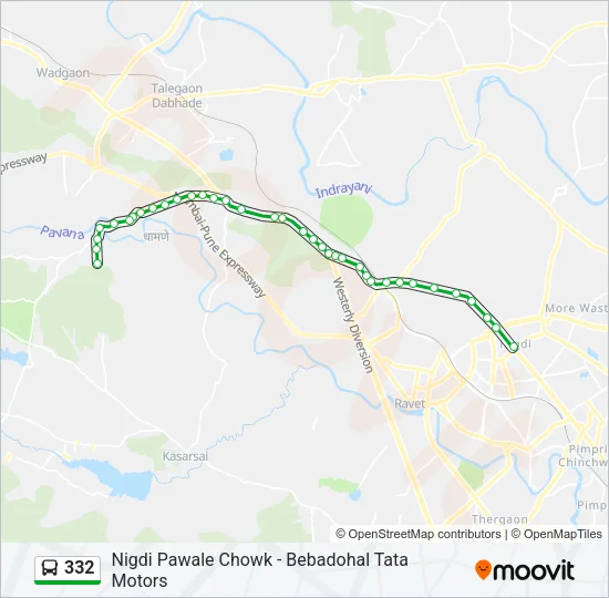 332 Bus Line Map