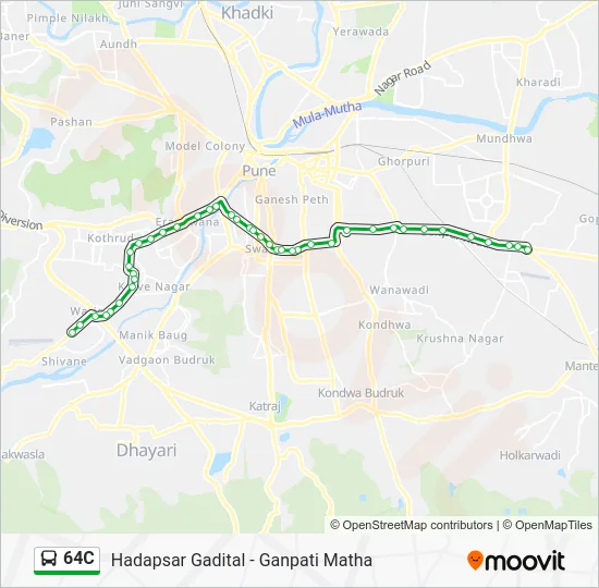 64C Bus Line Map
