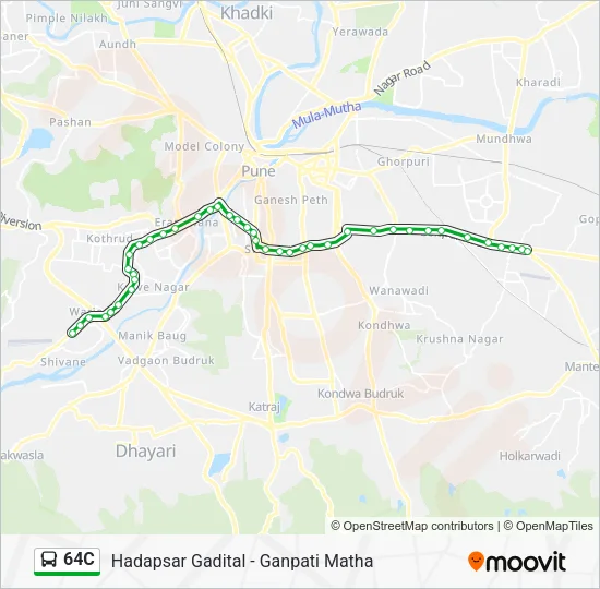 64C Bus Line Map