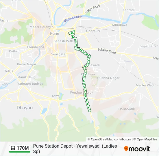 170M Bus Line Map