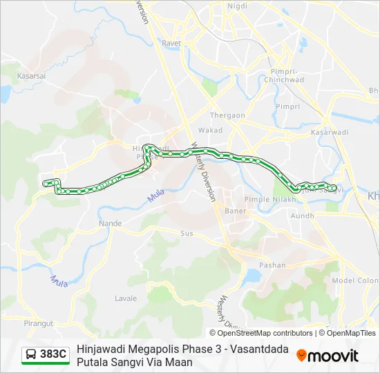 383C Bus Line Map