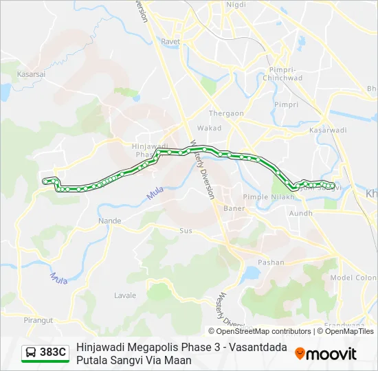 383C Bus Line Map