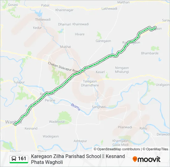 161 Route: Schedules, Stops & Maps - Karegaon ZP School (Updated)