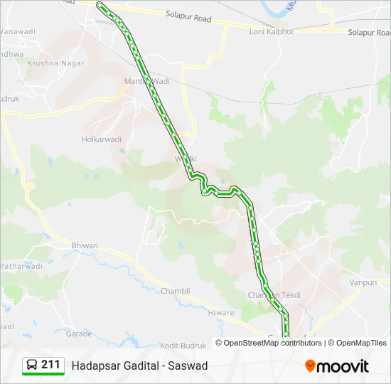 211 Route: Schedules, Stops & Maps - Saswad (Updated)