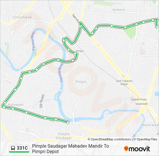 331C Bus Line Map
