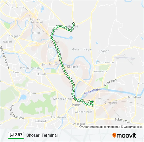 357 Bus Line Map