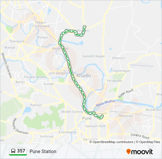 357 Bus Line Map