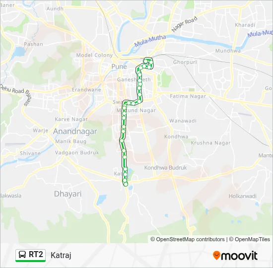 RT2 Bus Line Map