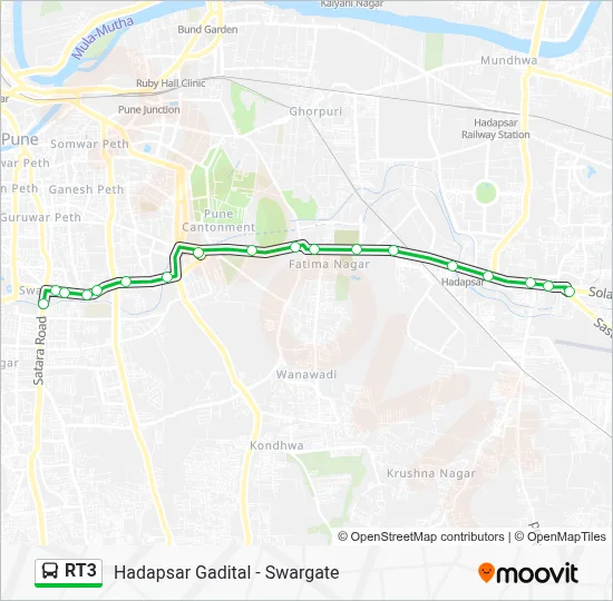RT3 Bus Line Map