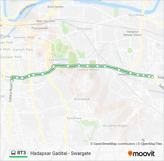 RT3 Bus Line Map
