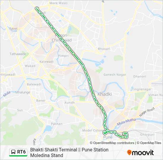 RT6 Bus Line Map