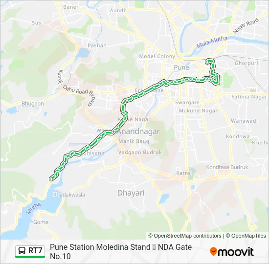 RT7 Bus Line Map