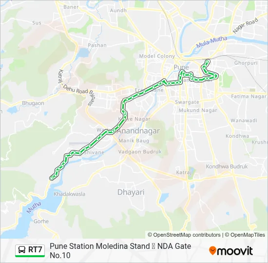 RT7 Bus Line Map