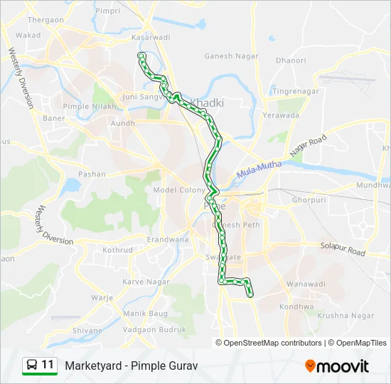 11 Bus Line Map