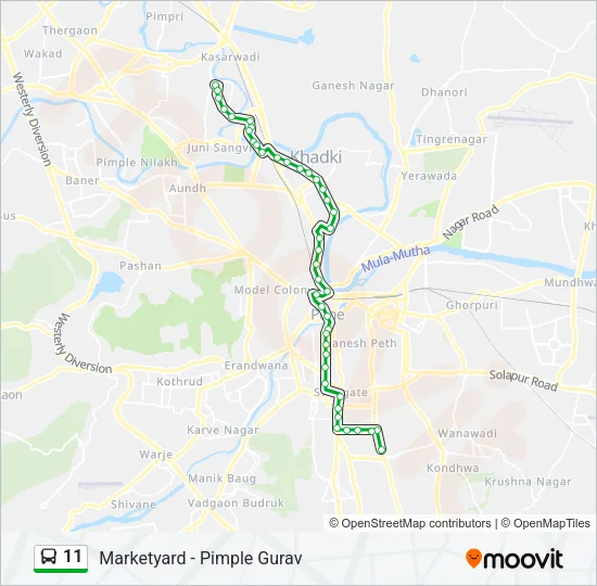 11 Bus Line Map
