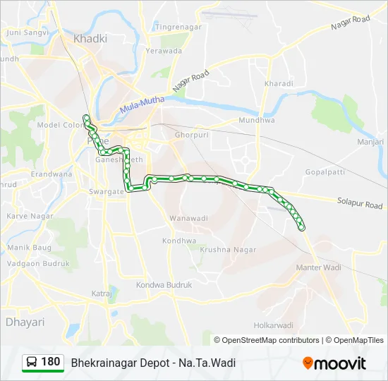 180 Bus Line Map