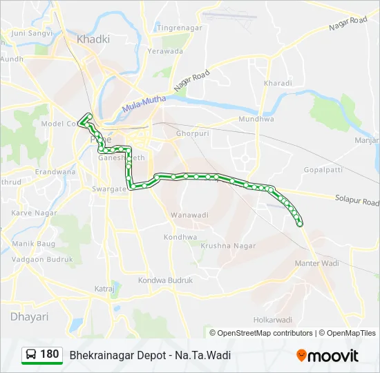 180 Bus Line Map