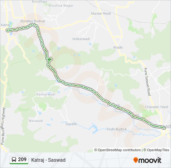 209 Bus Line Map