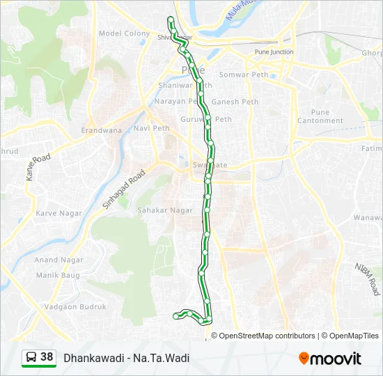38 Bus Line Map